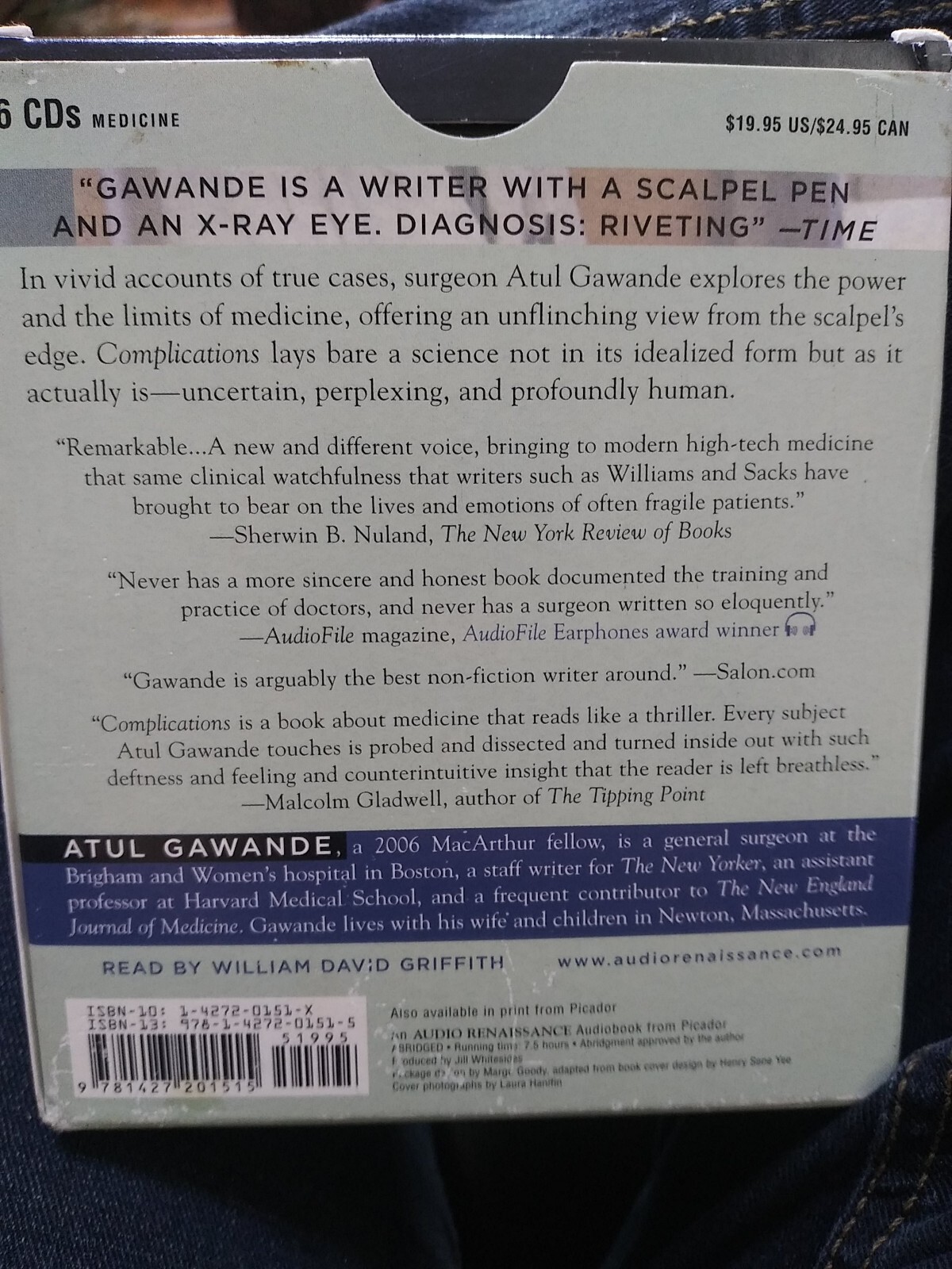 Complications: A Surgeon’s Notes on an Imperfect Science, Atul Gawande Audiobook