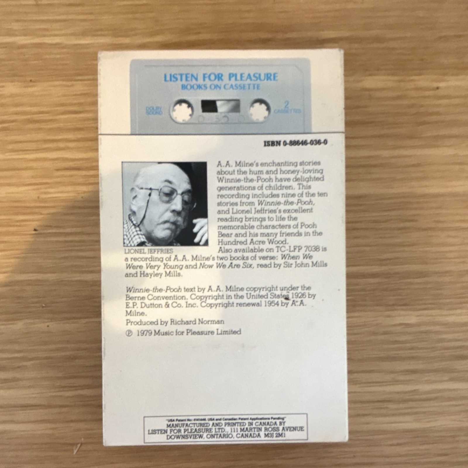 A. A. Milne Winnie the Pooh Audiobook Cassette Set Lionel Jeffries Listen for P…
