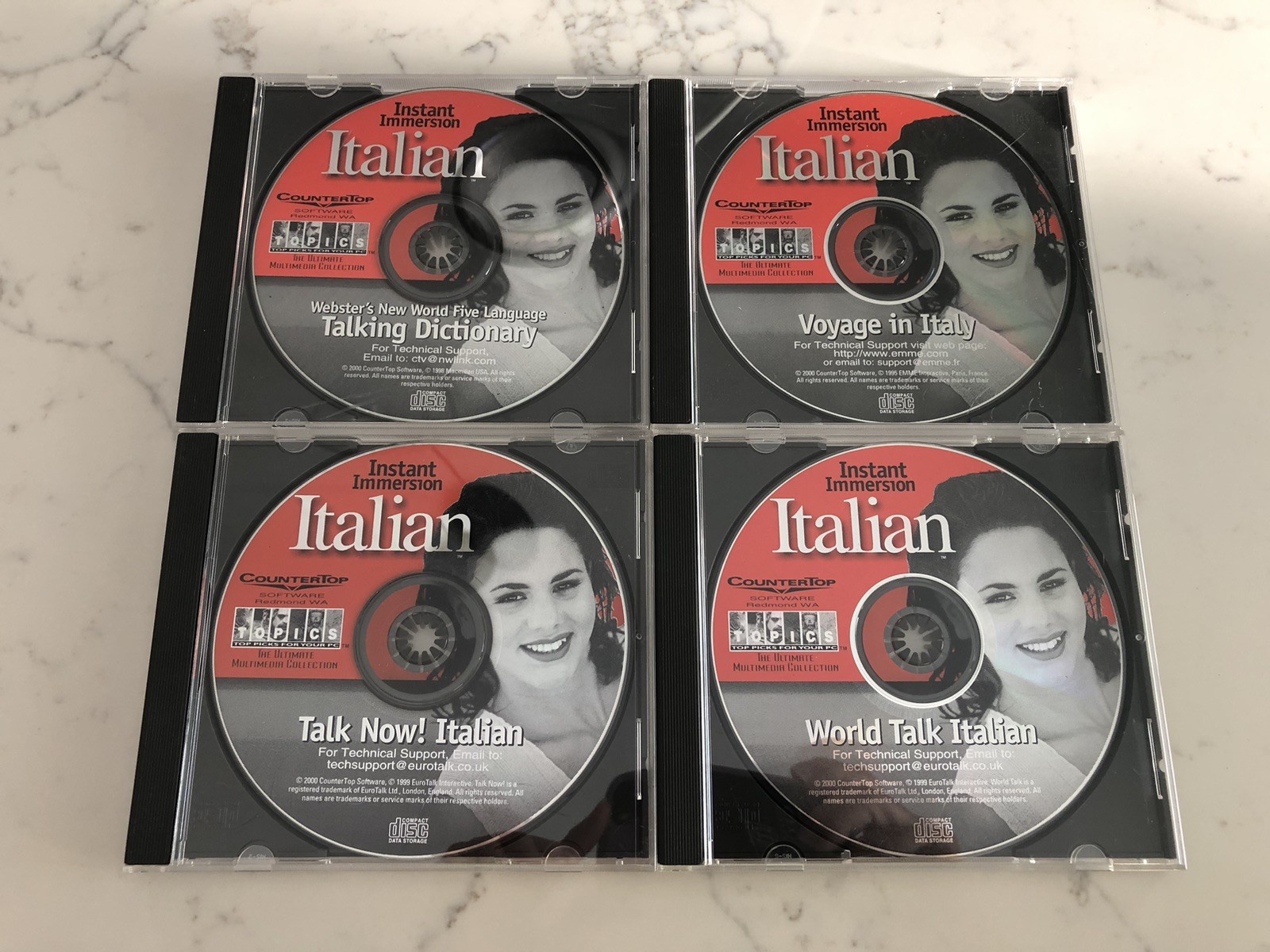 Learn to Speak Italian — Instant Immersion Language 4 Audio CDs — Like New
