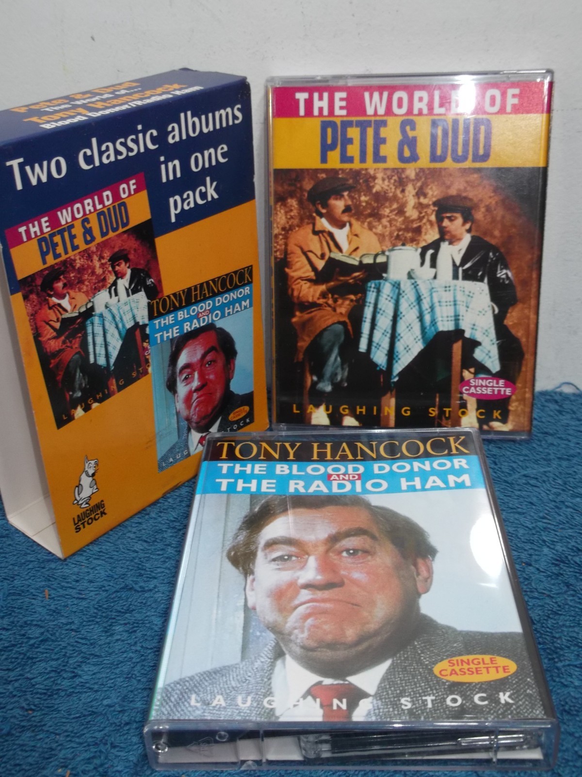 THE WORLD OF PETE & DUD / TONY HANCOCK (BLOOD DONOR, RADIO HAM) — 2 x CASSETTES