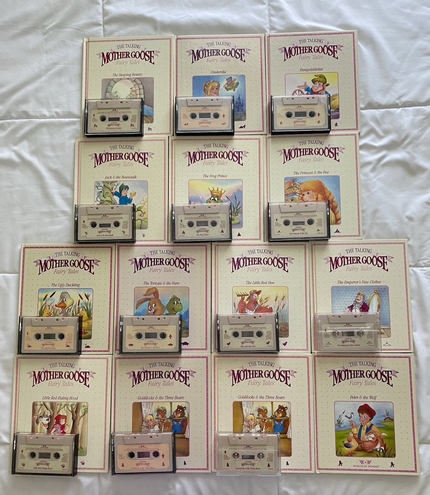 Vintage 1986 Talking Mother Goose Fairy Tales Books & Tapes Worlds of Wonder WOW