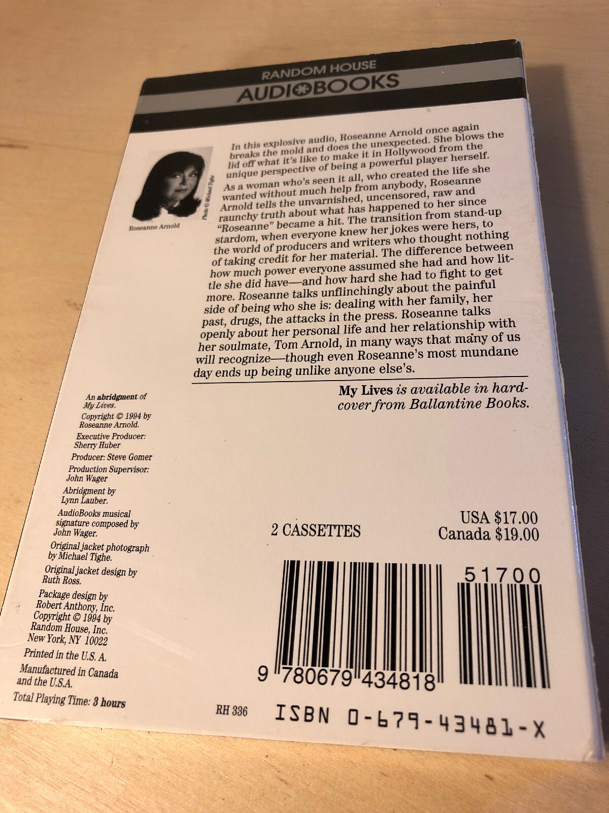 My Lives, Roseanne Arnold, Audiobook, 1994