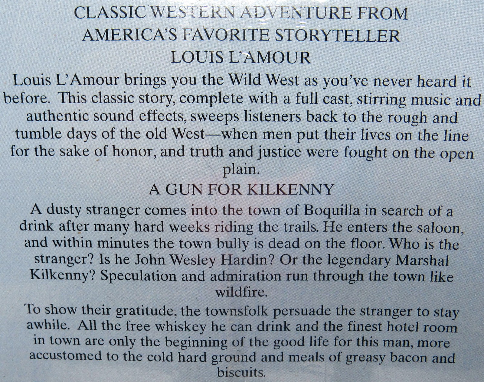 Louis L’amour A Gun For Kilkenny Audio Dramatization 1 Cassette 1997 NEW SEALED