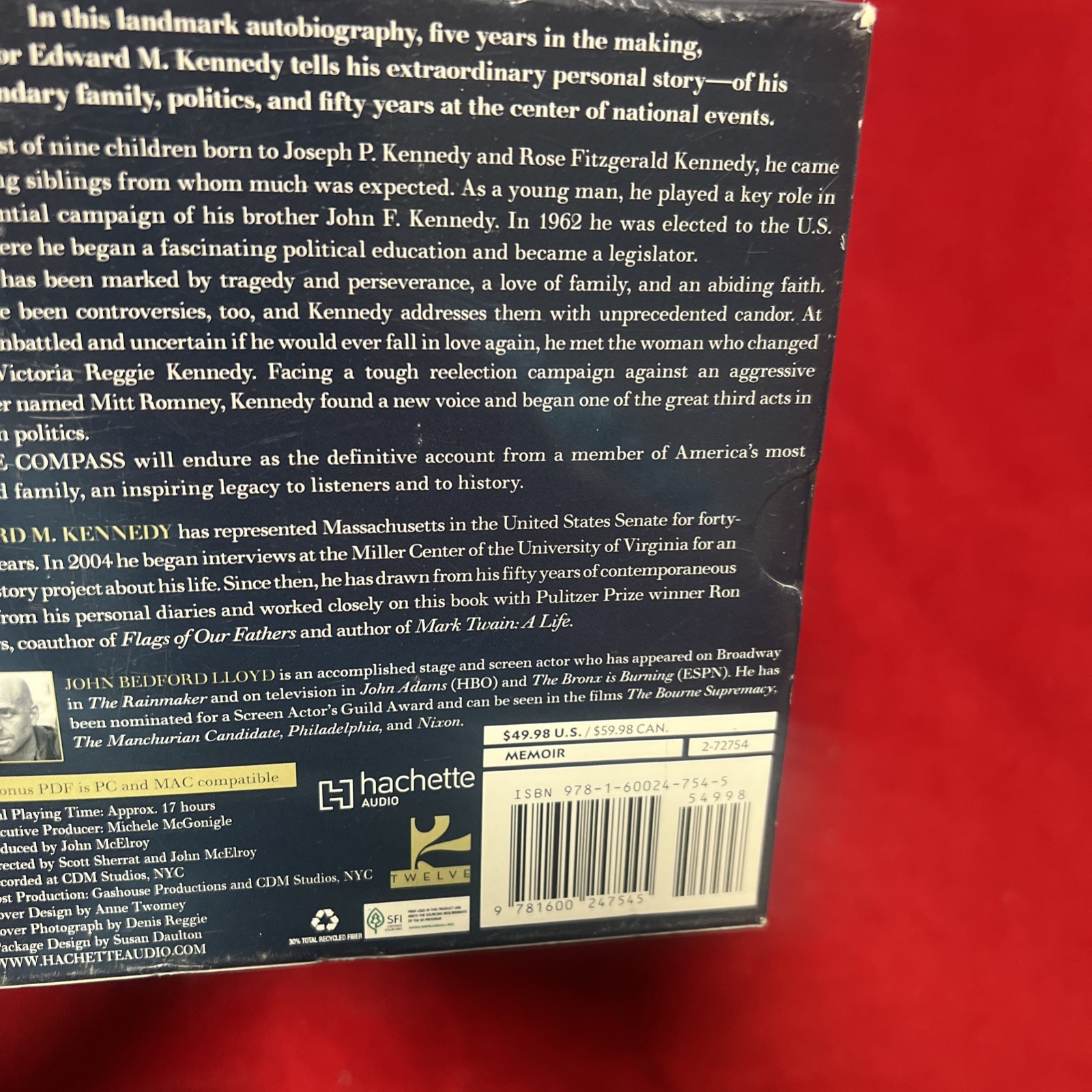 True Compass: A Memoir by Edward M. Kennedy — Unabridged 17 CD Audiobook — NEW