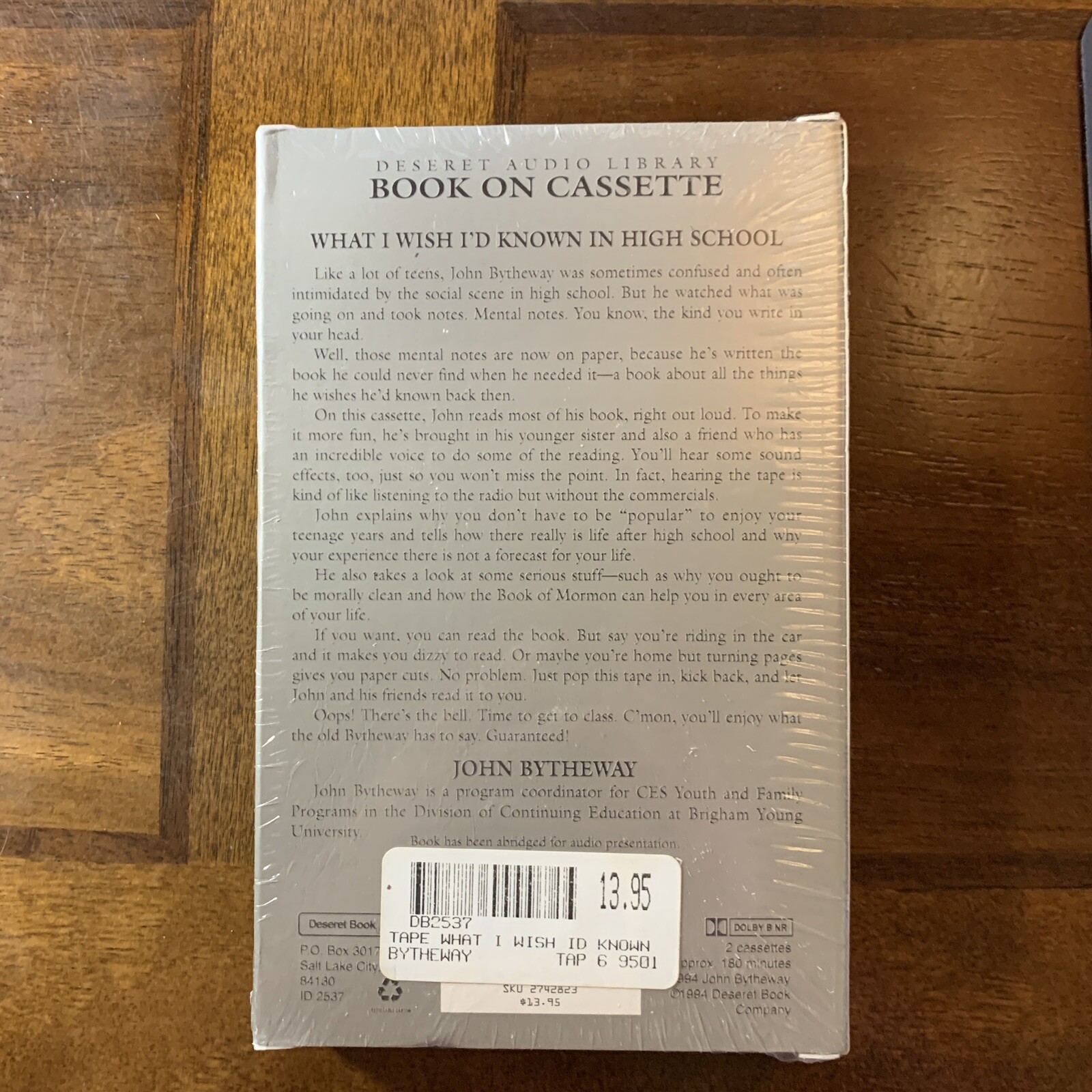 DESERET LIBRARY~Book on Cassette New1994 What I wish I’d Known in high School