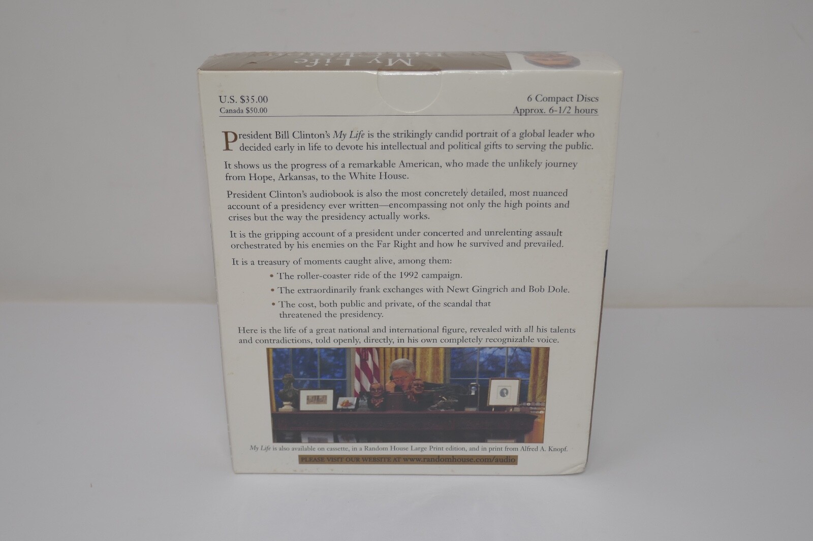 My Life by Bill Clinton (2004, Compact Disc, Abridged edition) SEALED