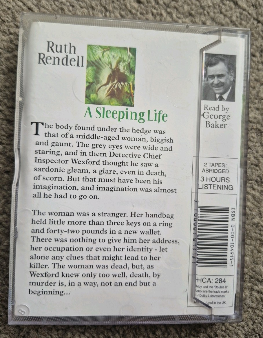 Ruth Rendell A Sleeping Life Audiobooks George Baker 2 Cassettes 3hrs Murder