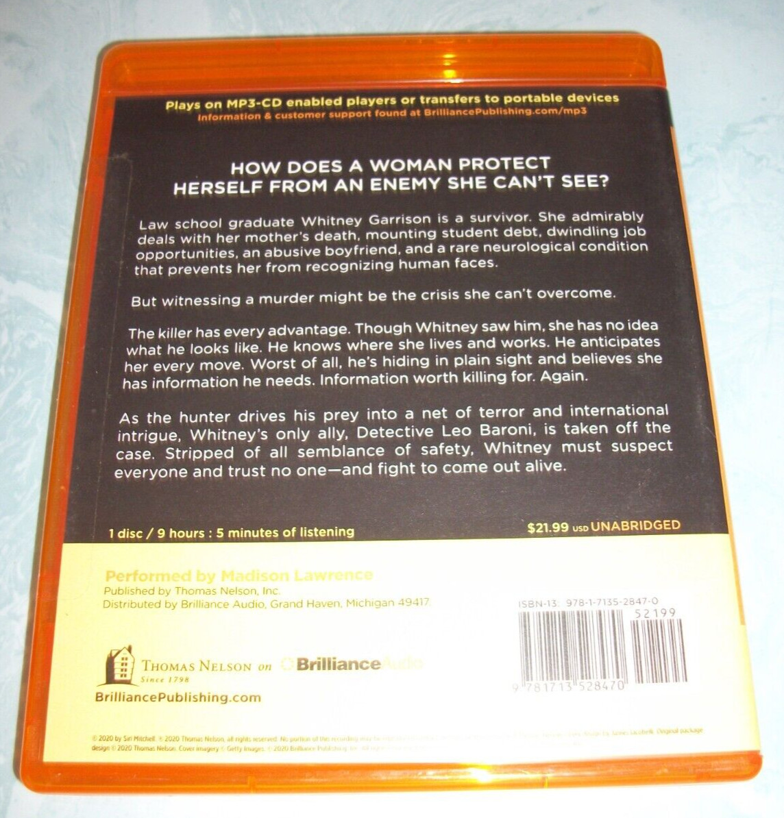 Everywhere to Hide by Siri Mitchell (2020, CD MP3, Unabridged) New Unopened!