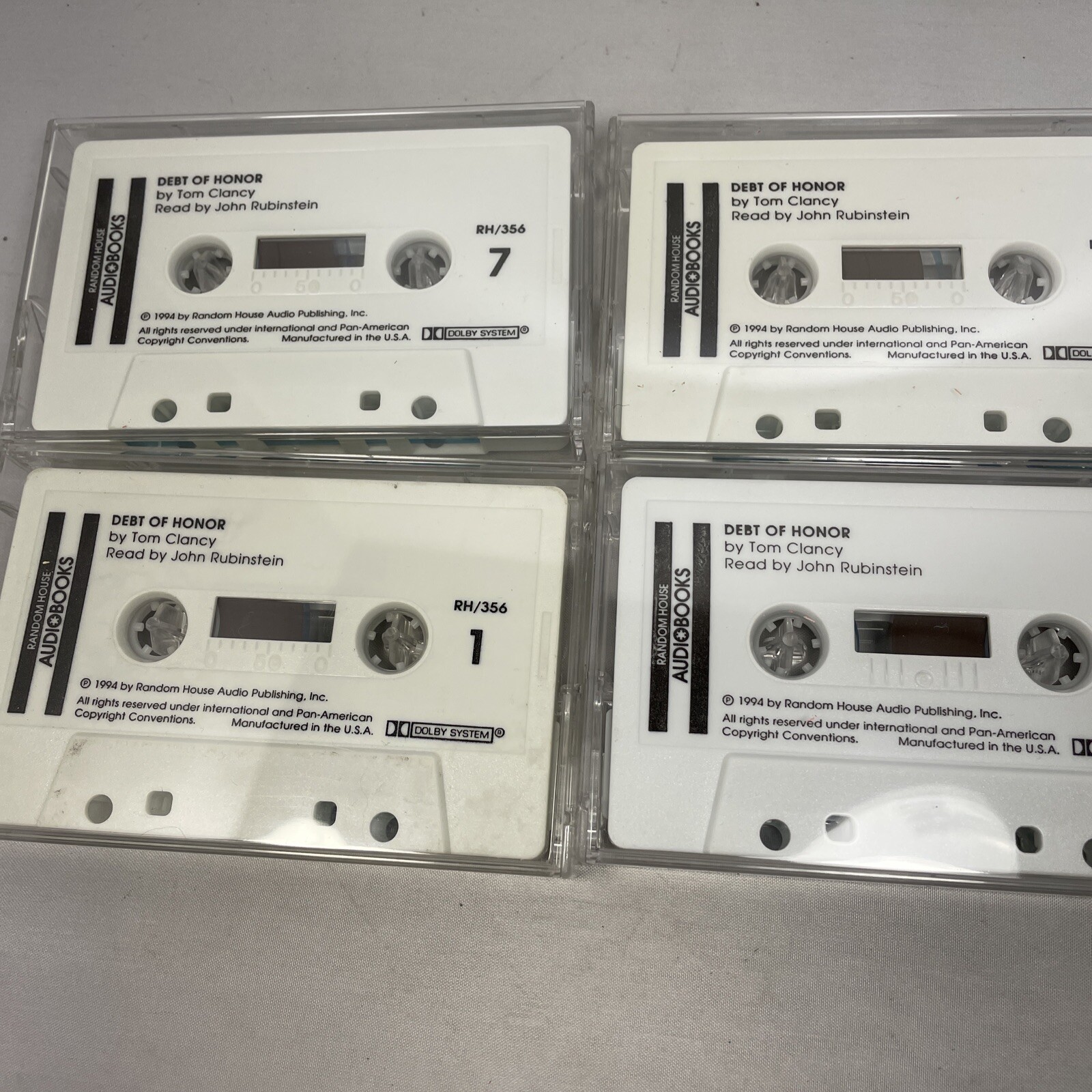 Debt of Honor by Tom Clancy Audio Book 4 Cassettes 6 Hours Abridged TESTED WORKS
