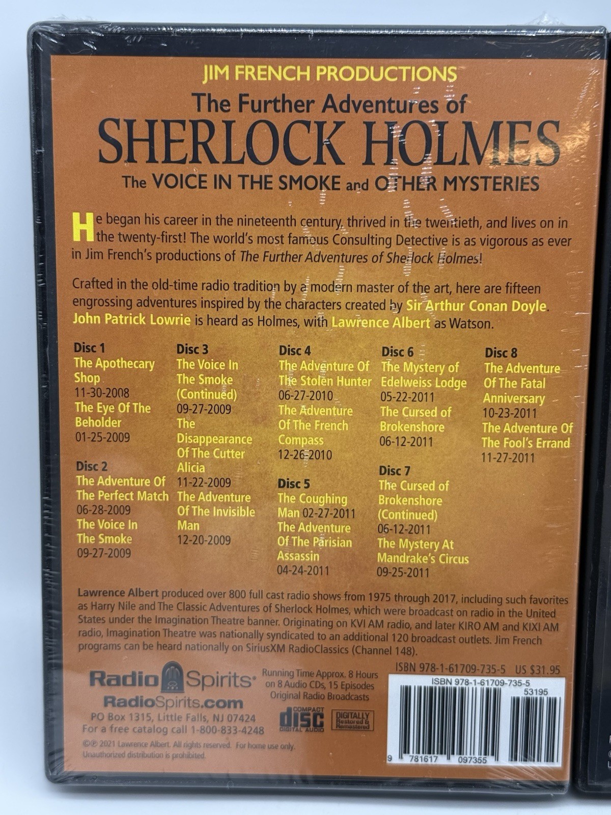 Sherlock Holmes Mysteries Original Radio Spirits Broadcasts Audio CD SETS x5