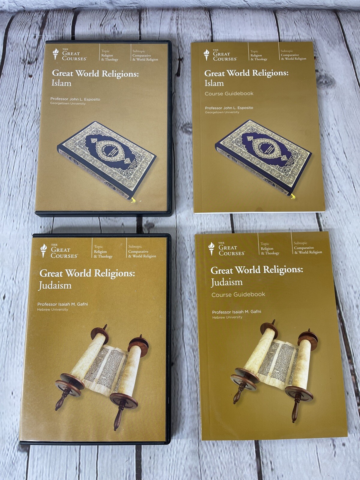 GREAT COURSES: World Religions & Theology Lot of 4 CD Set 2003 w/ Guidebooks