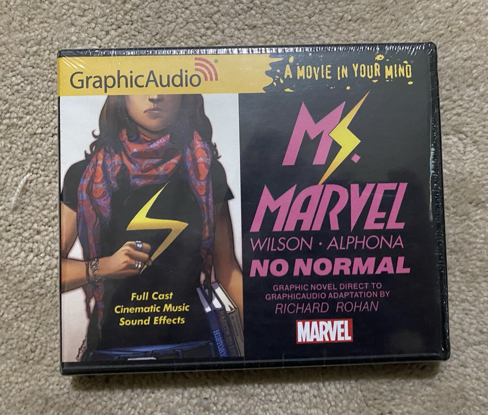RARE! MARVEL COMICS GRAPHICAUDIO MS. MARVEL Volume 1 & Volume 2 BOTH NEW! SEALED