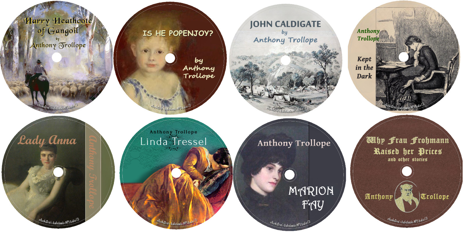 Anthony Trollope 56 Audiobooks Collection in 64 MP3 Audio CDs