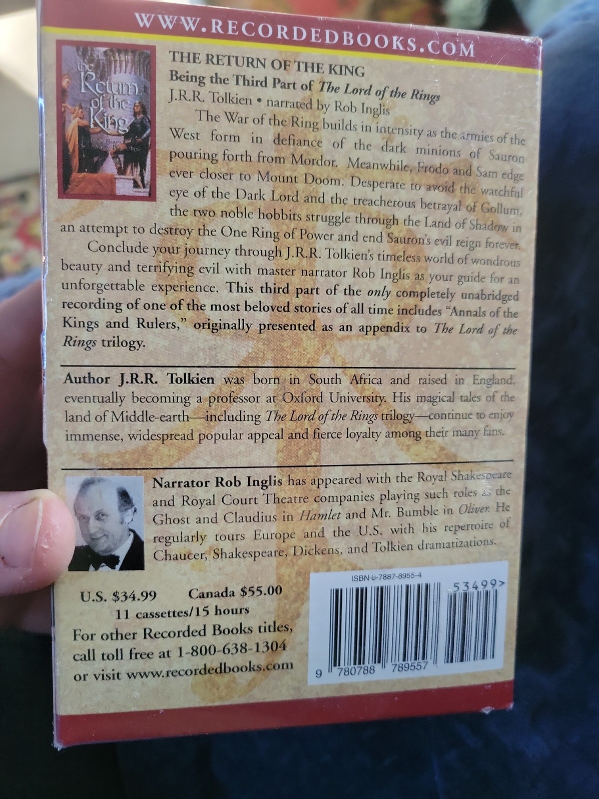 NEW Sealed Cassette Return of the King J. R. R. Tolkien Audiobook Lord Rings NIB