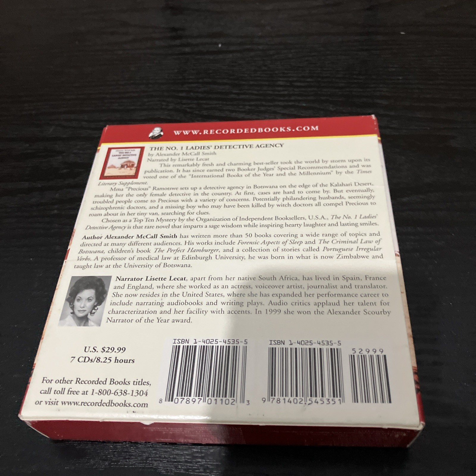 The No. 1 Ladies’ Detective Agency — Audiobook CD, by Smith Alexander McCall