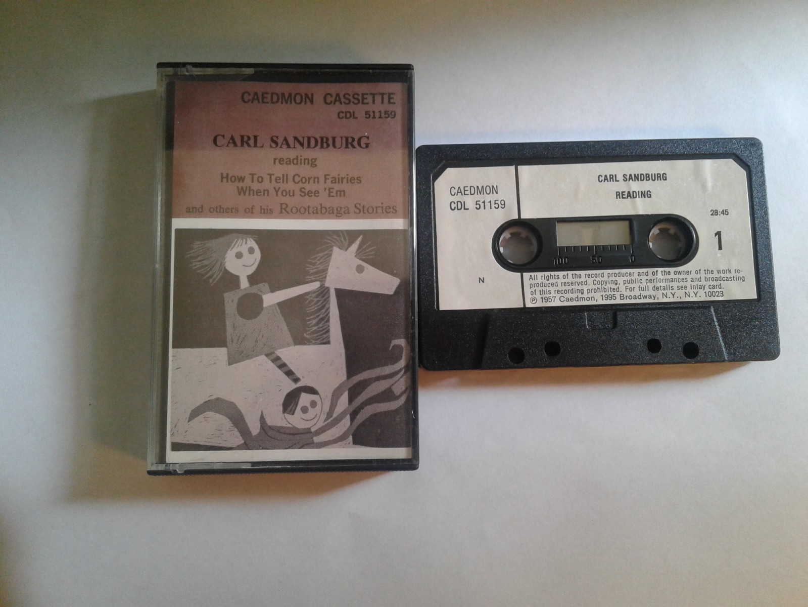 Carl Sandburg Reading Rootabaga Stories Caedmon Cassette CDL 51159