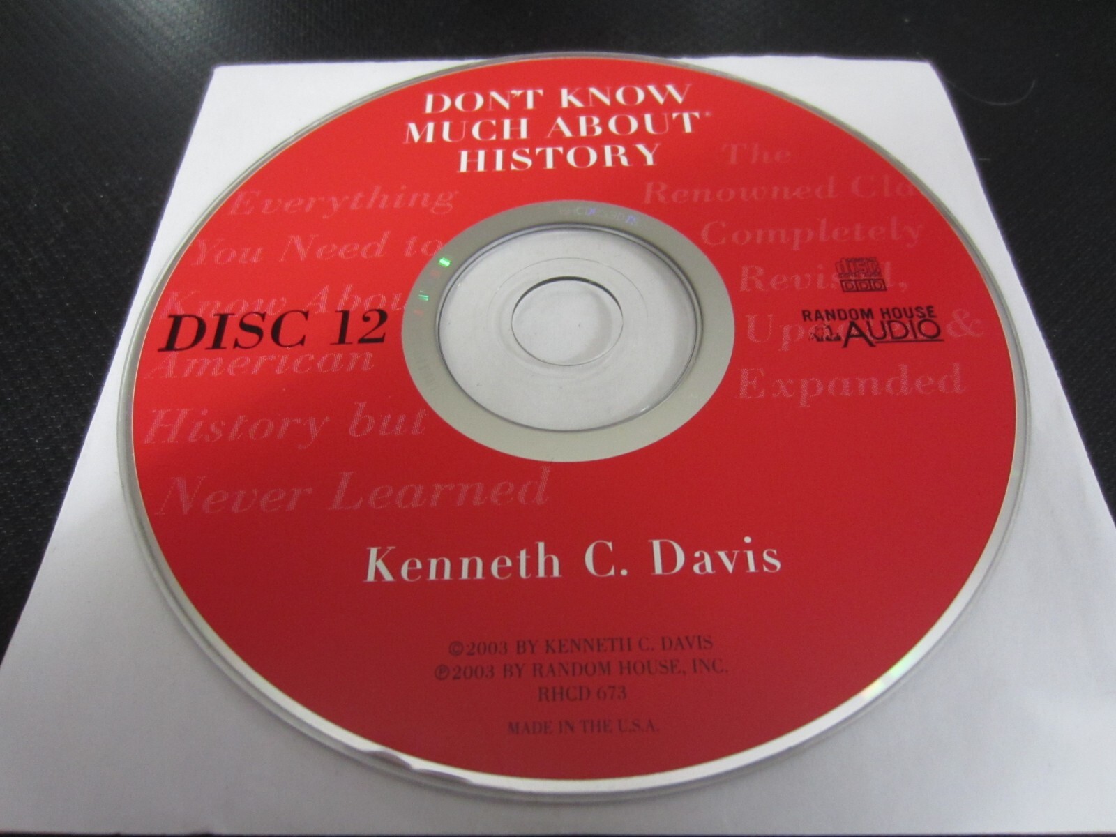 Don’t Know Much About History by Kenneth C. Davis (2003, CD Audio) — Disc 12