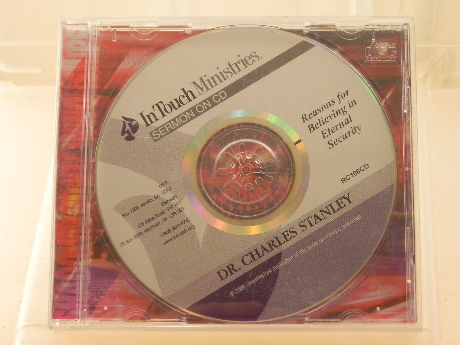 Dr. Charles Stanley — Sermon On CD Set 2006 Christian Religion no front inlay