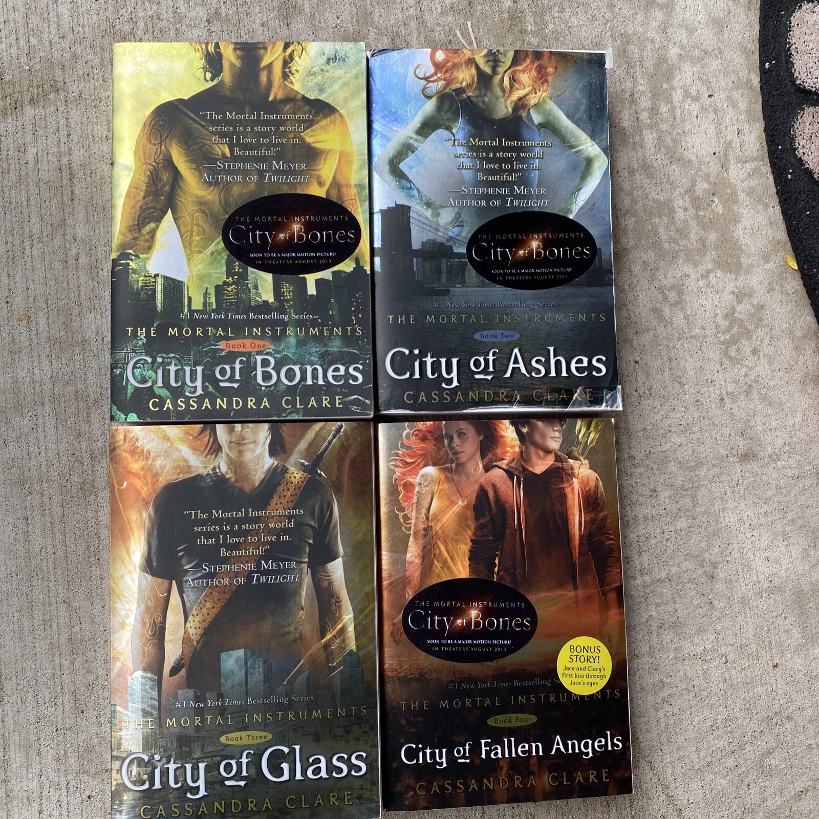 The Mortal Instruments 4 SET BOX City of BONES; ASHES; GLASS; FALLEN ANGELS Used