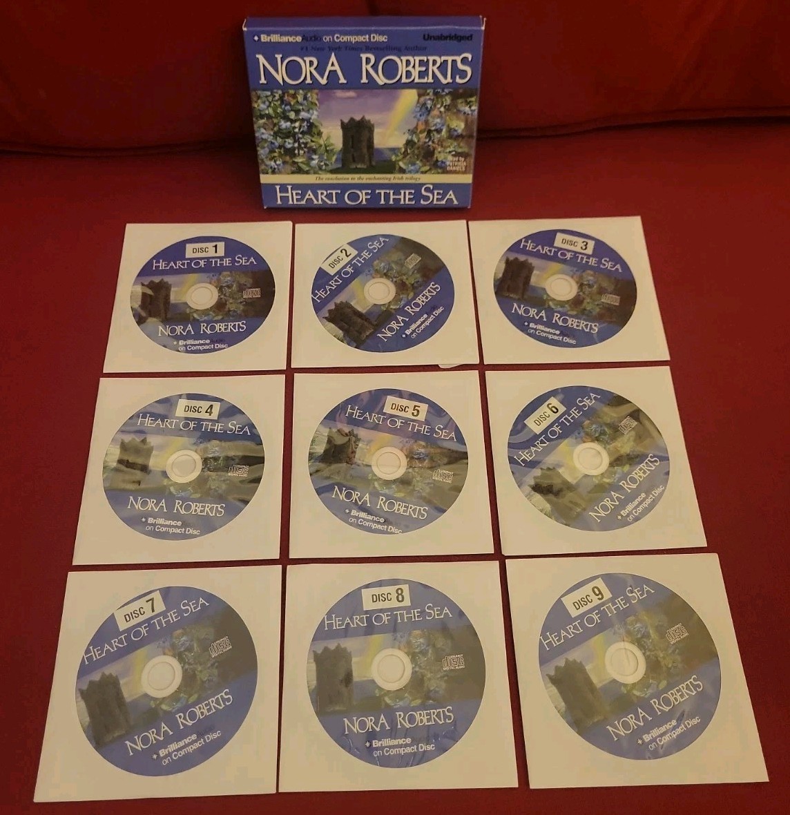 Nora Roberts 4 Audiobook CD Lot Northern Lights, Red Lily, Savor The Moment, Etc