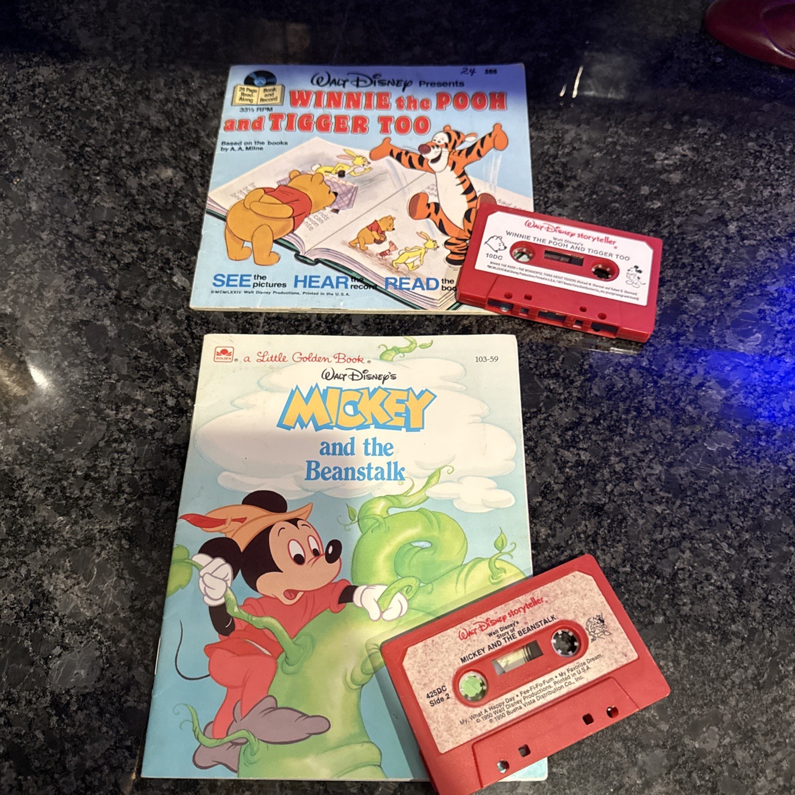Disney — Read-Along Storybooks & Cassette Tapes-2 Books 2 Tapes (set)