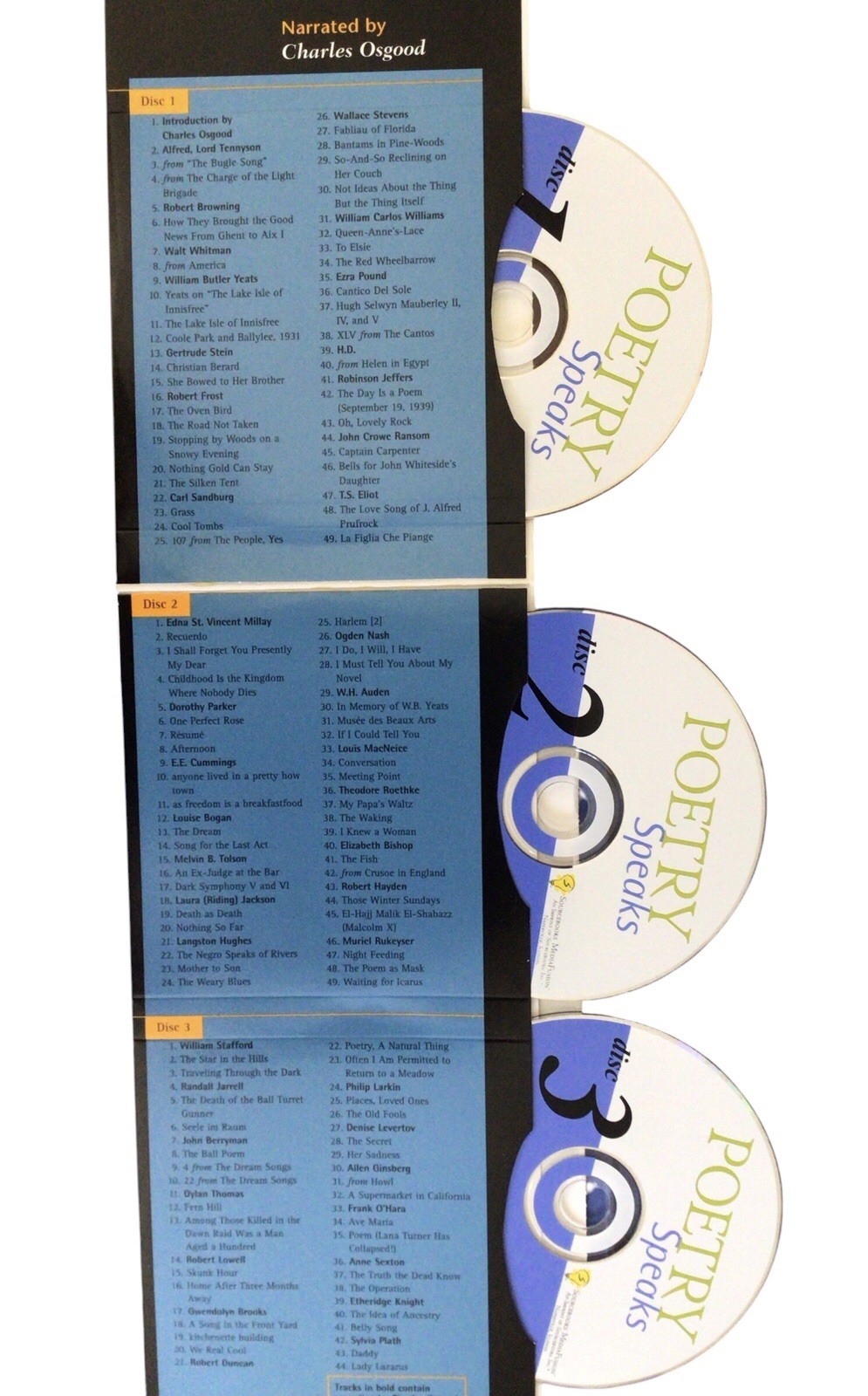 Poetry Speaks Audiobook 3 Audio CDs Set, Narrated by Charles Osgood
