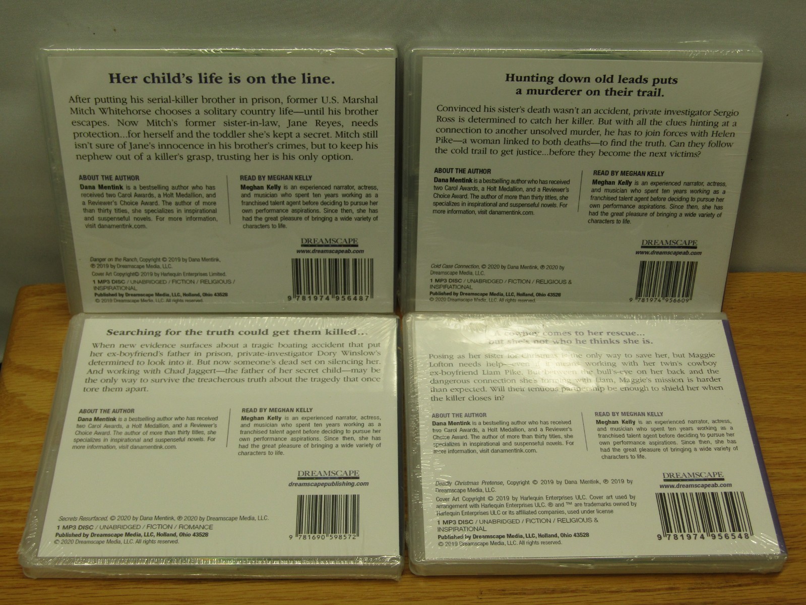 DANA MENTINK MP3 DISC BOOK LOT of 4 ~ Love Inspired Suspense Religious Romance