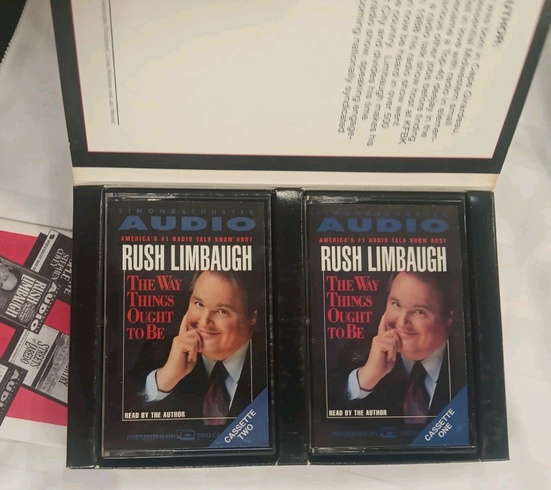 Rush Limbaugh The Way Things Ought & See I Told You So Audio Book Cassette Tapes