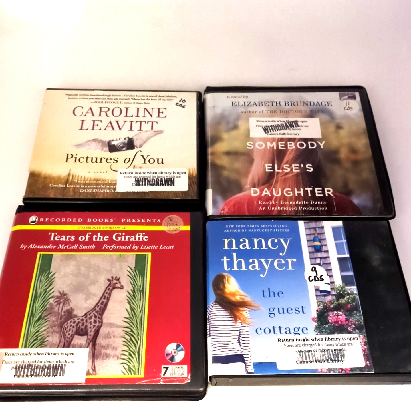 Audio Books on CD Lot of 4 Various Authors Family Adventure Fiction Unabridged