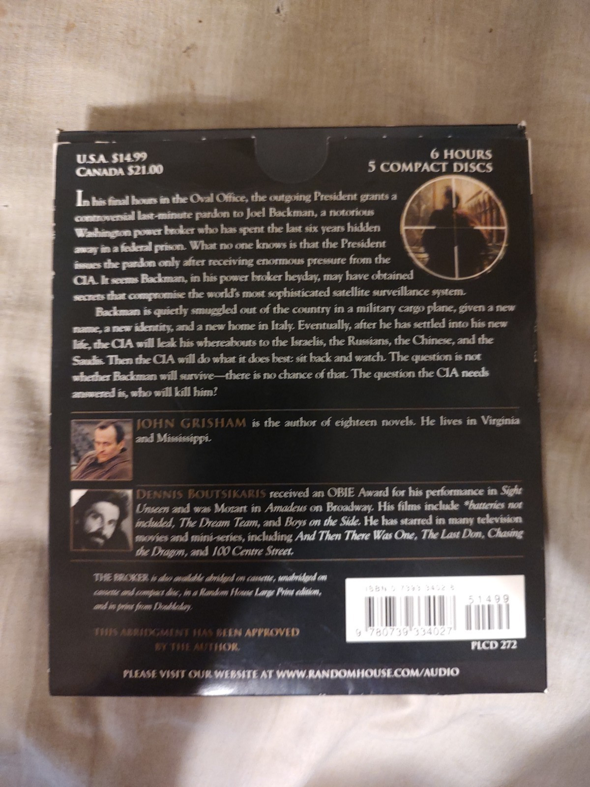 The Broker by John Grisham 2006 CD Abridged Audiobook 5 CD