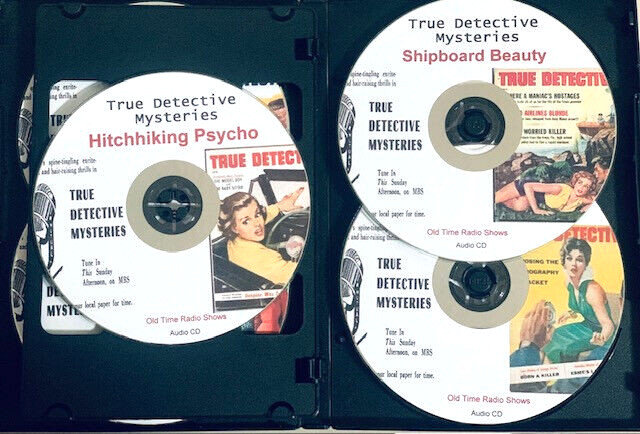 True Detective Mysteries Collection 6 Audio CD’s-1937-1957-True Stories Radio