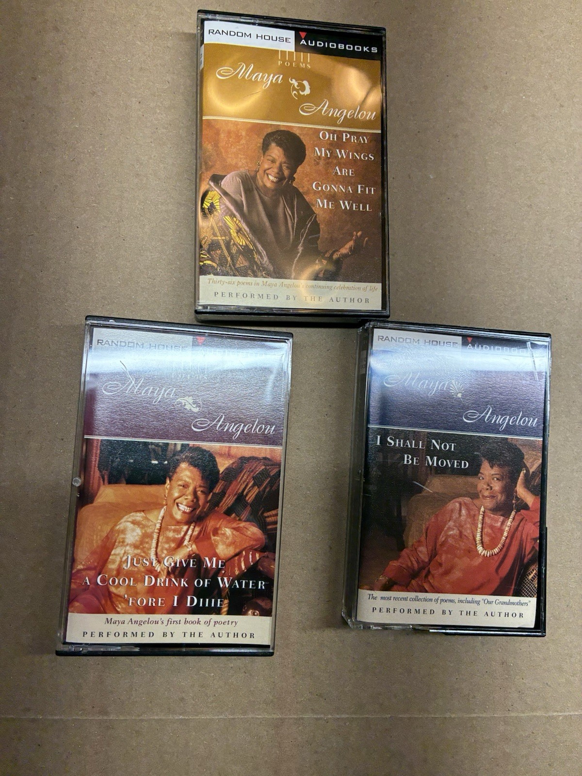 3 Audio Book Cassettes Good condition, Maya Angelou random house