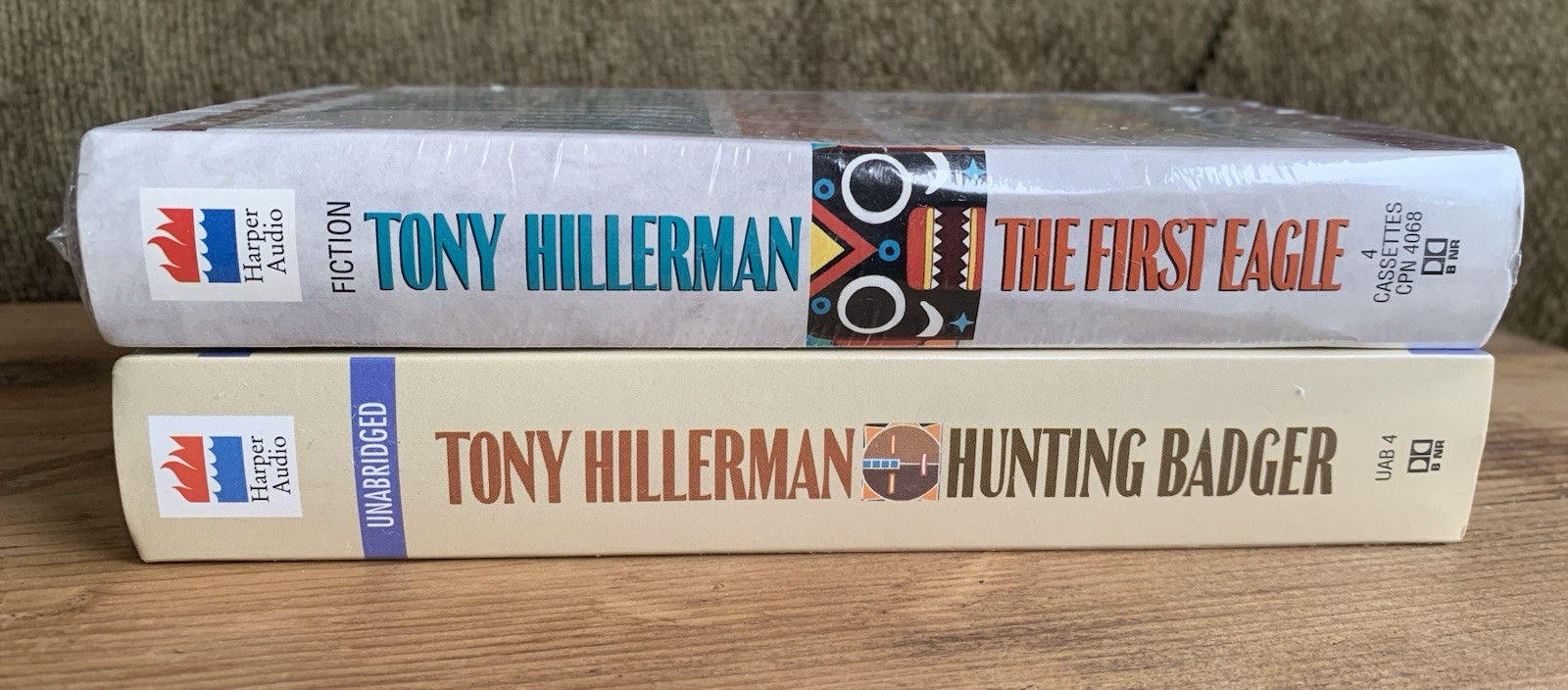 New T. Hillerman First Eagle 1998 & Hunting Badger 1999 Audiobook Cassettes Lot