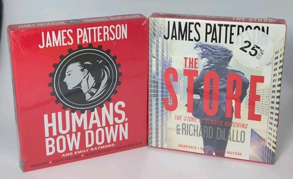 James Patterson Lot Of 2 Unabridged Audiobook CDs Store,Humans Bow Down NEW B519