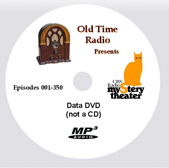 CBS Radio Mystery Theater, Episodes 001-350, MP3 DVD-R