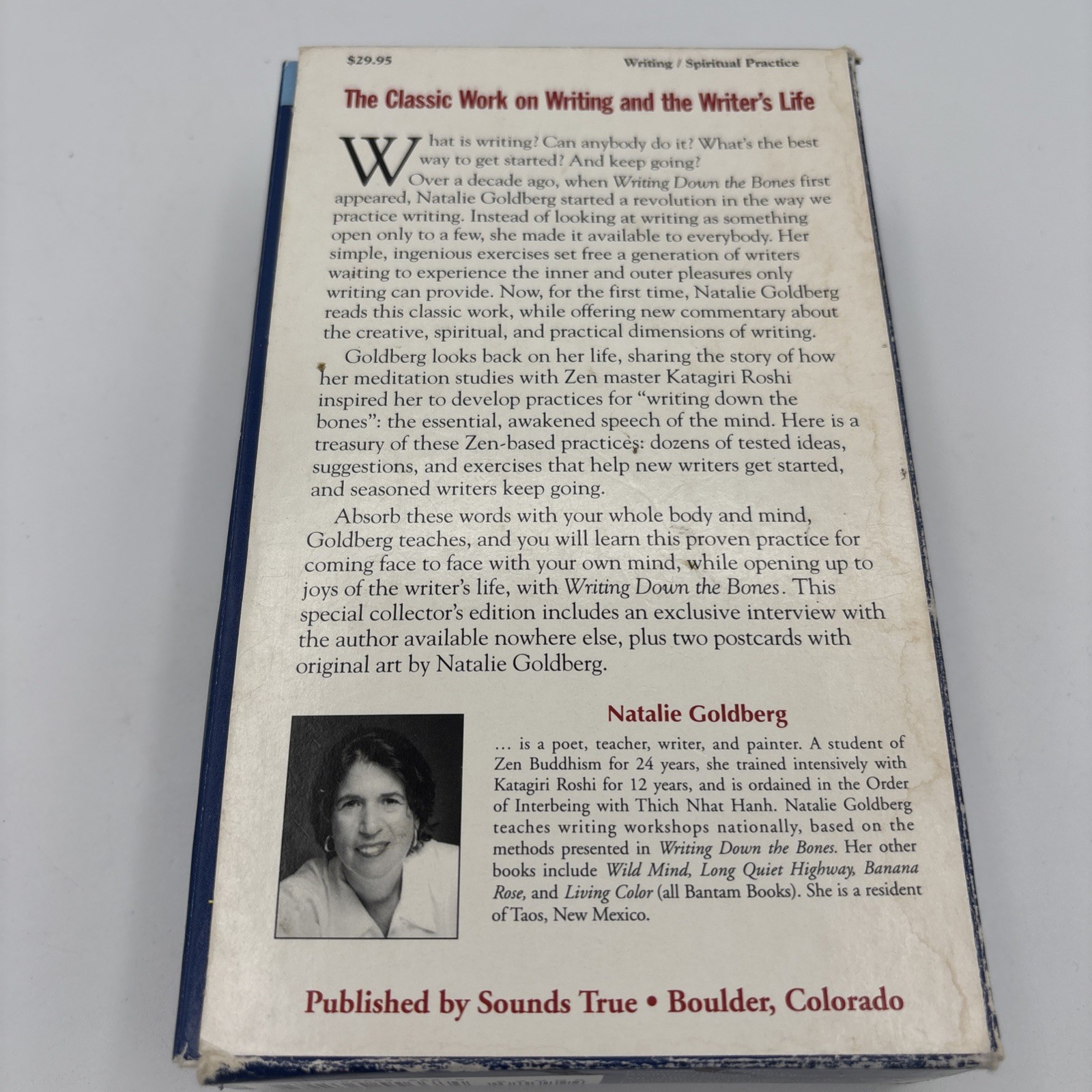 Writing Down the Bones (RARE COLLECTORS EDITION) 6 Cassettes Nathalie Goldberg