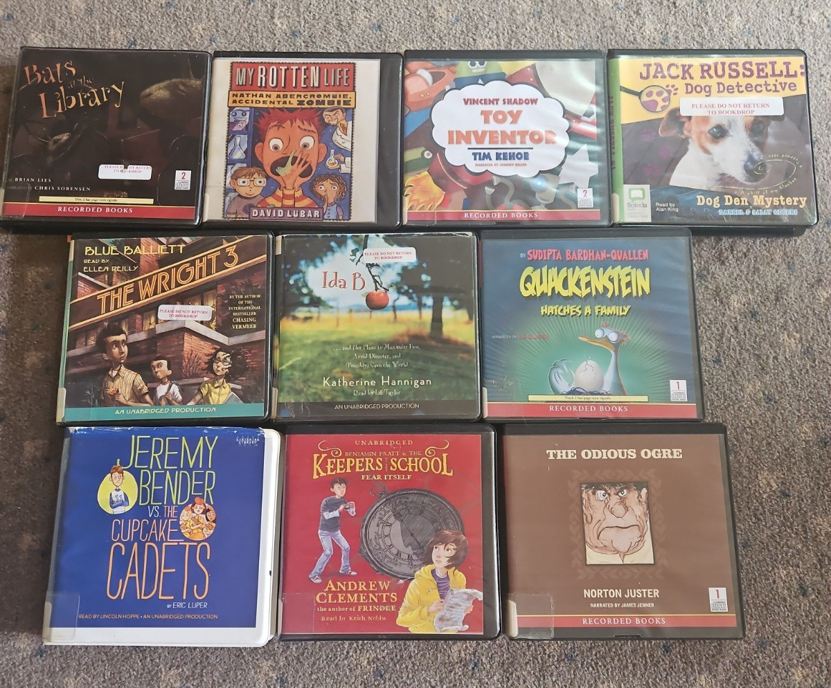 Lot Of 10 Youth/Young Adult Audio Books on CD — Ex-Library — The Wright 3, more