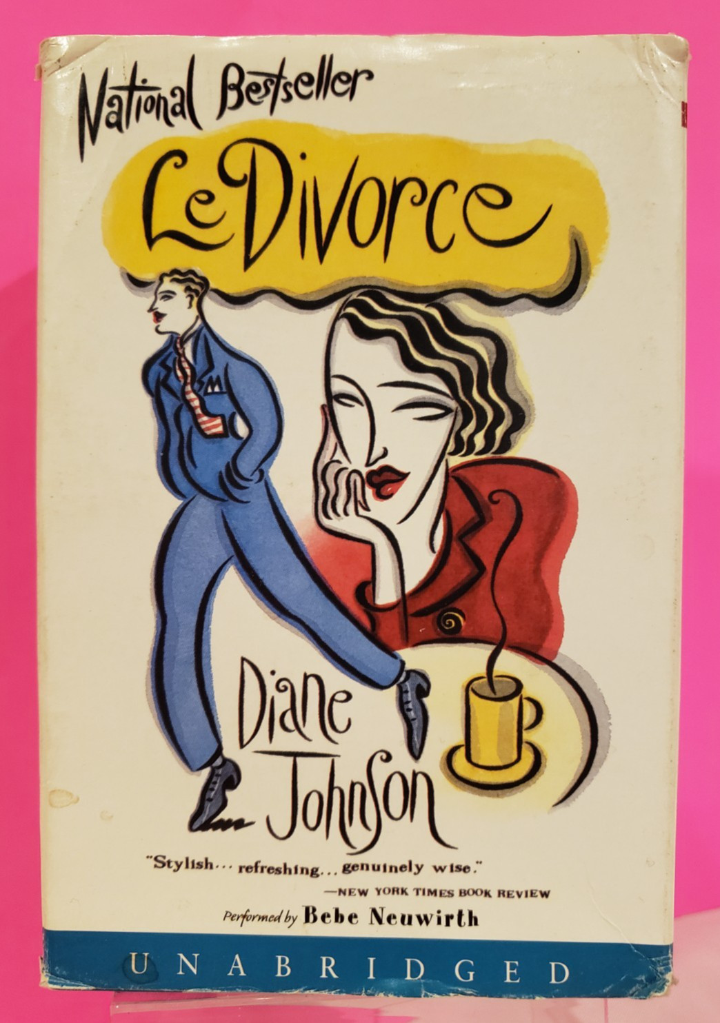 LE DIVORCE by DIANE JOHNSON AUDIO BOOK PERFORMED by BEBE NEUWIRTH — 7 CASSETTES