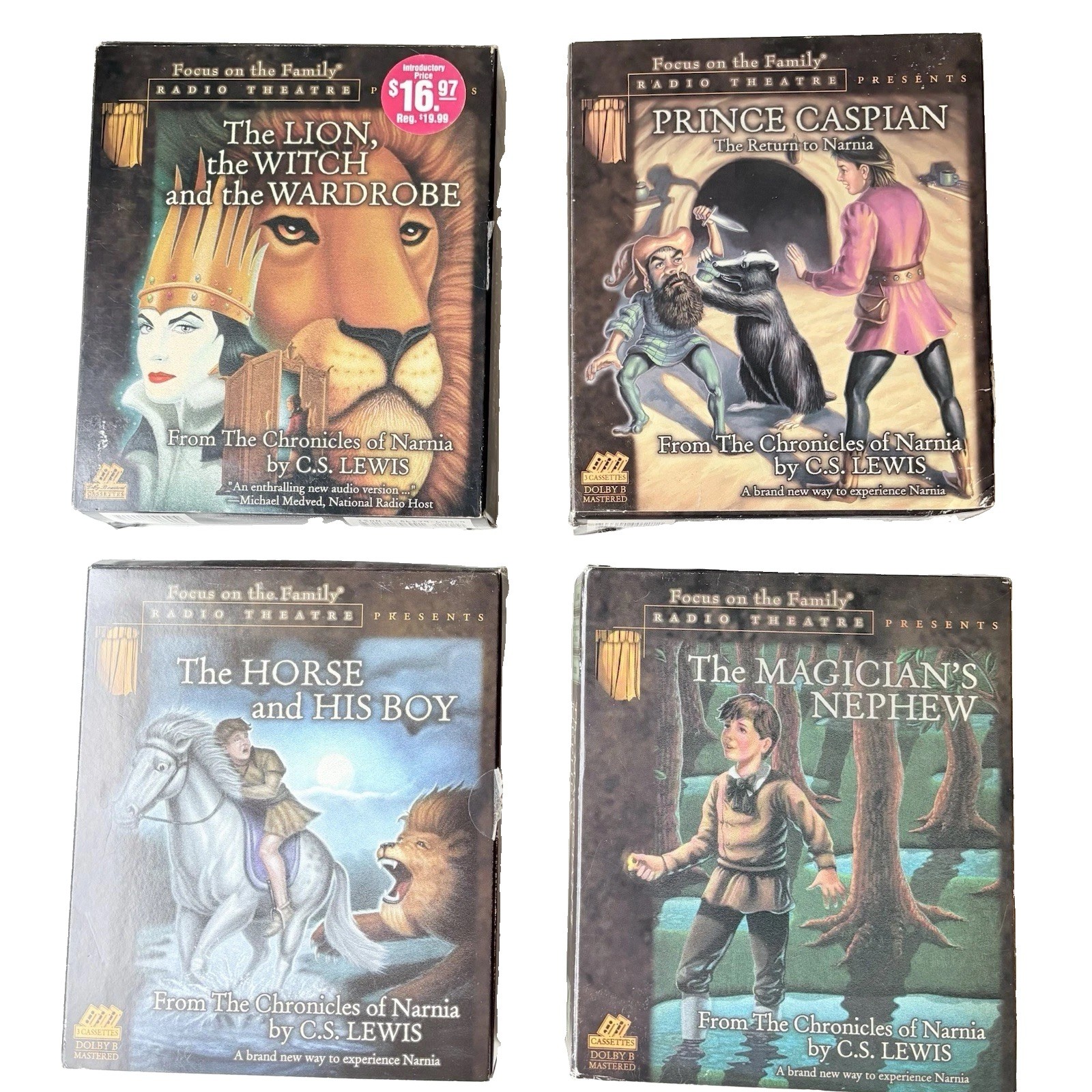 C.S Lewis The Chronicles Of Narnia Dramas 1-4 Cassette Tapes Audio Book