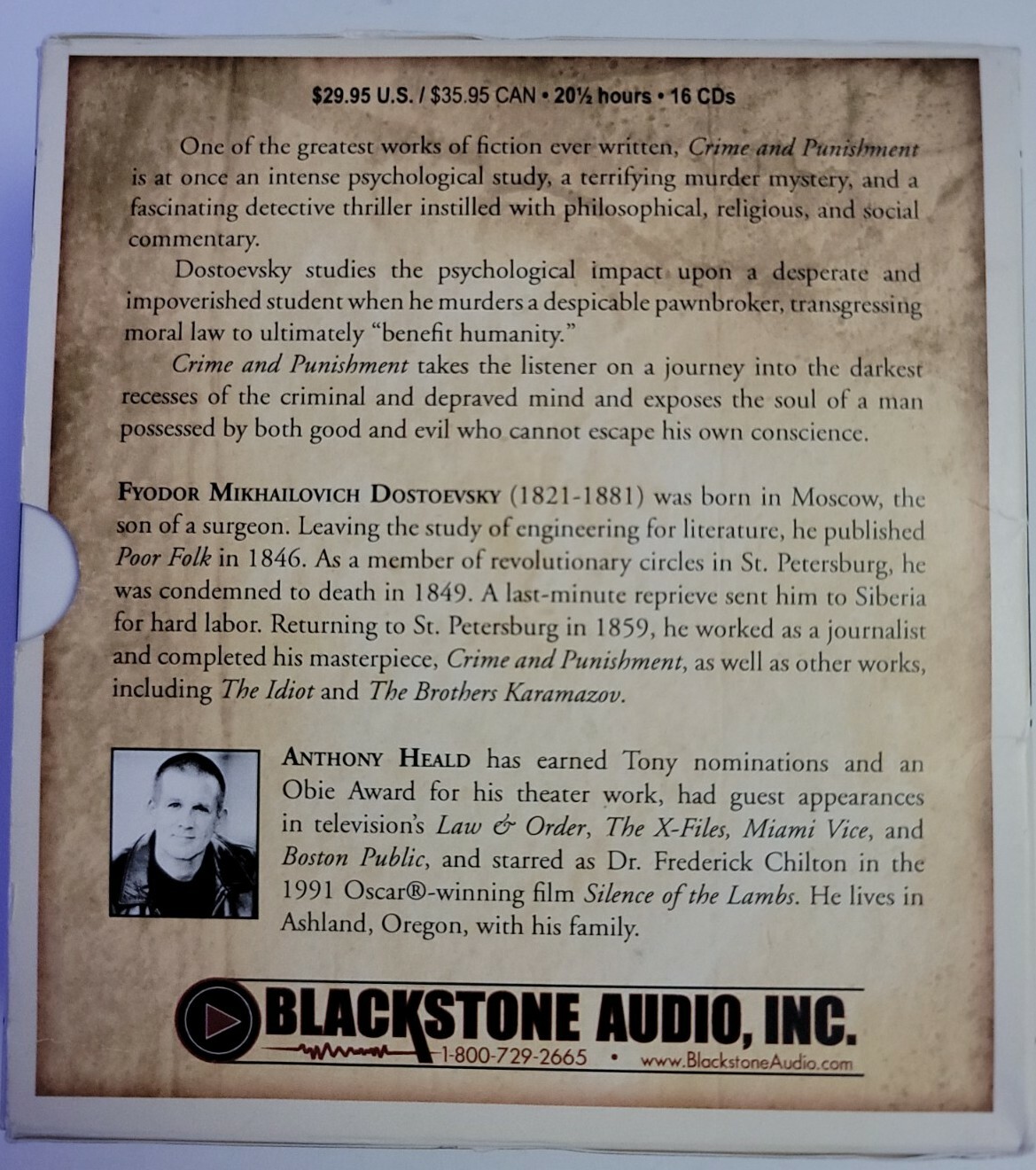 Crime and Punishment — Classic Collection, Blackstone Audio