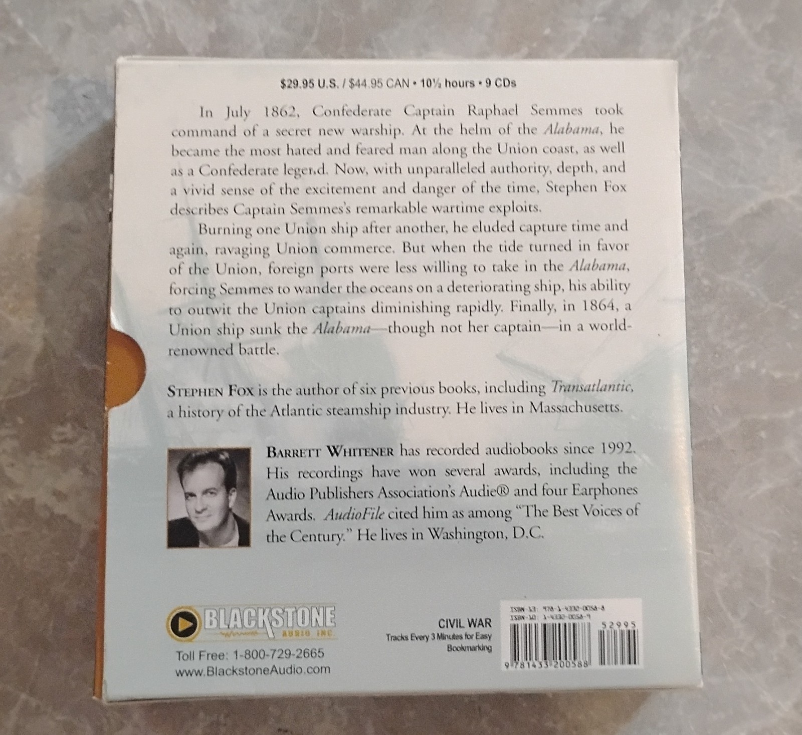 Wolf of the Deep — Confederate Raider CSS Alabama Audiobook 9 CDs, VG