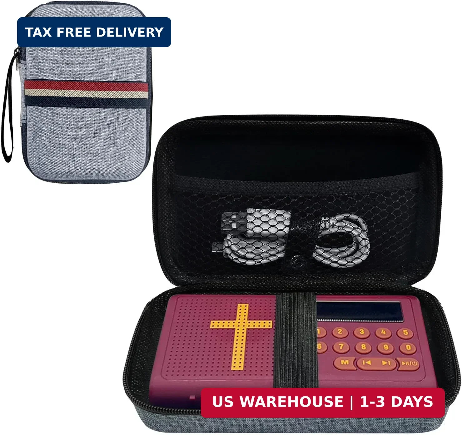 Carrying Case Compatible with Wonder Bible -The Talking Audio Bible Player，Light