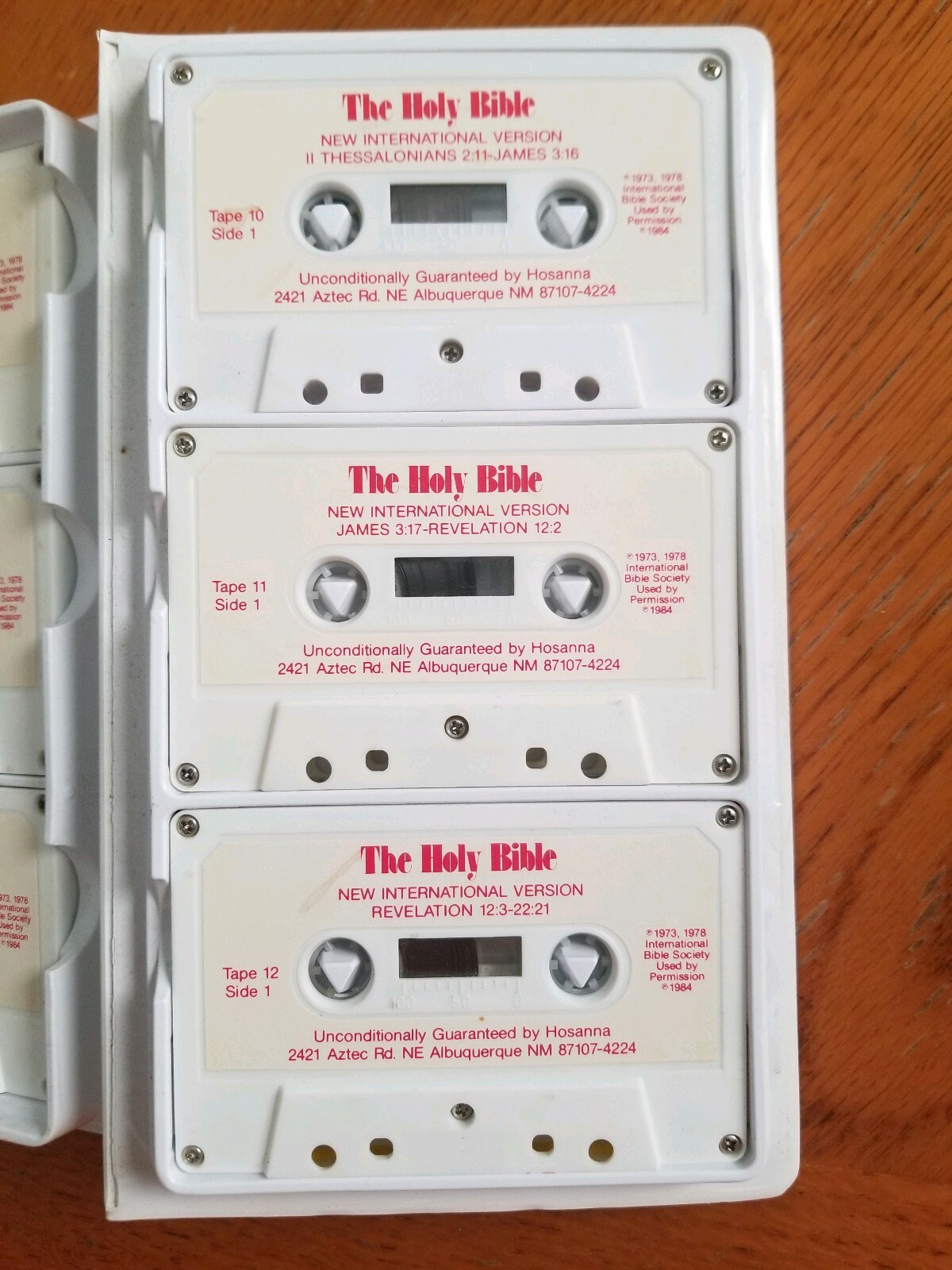 The Holy Bible On Cassette New International Version New Testament