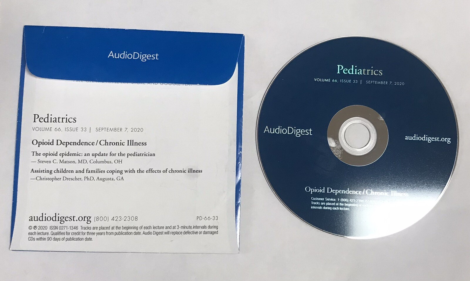 Audio Digest Pediatrics Opioid Dependence/ Chronic Illness