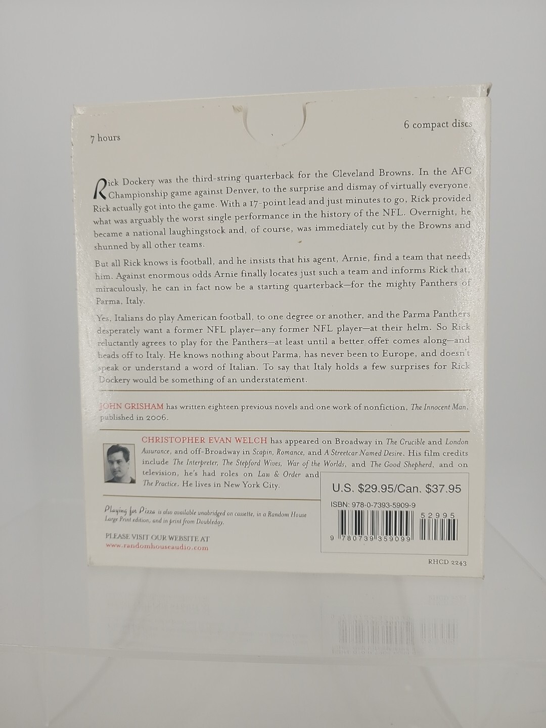 Playing for Pizza by John Grisham 2007 Audiobook Unabridged Chris Evan Welch