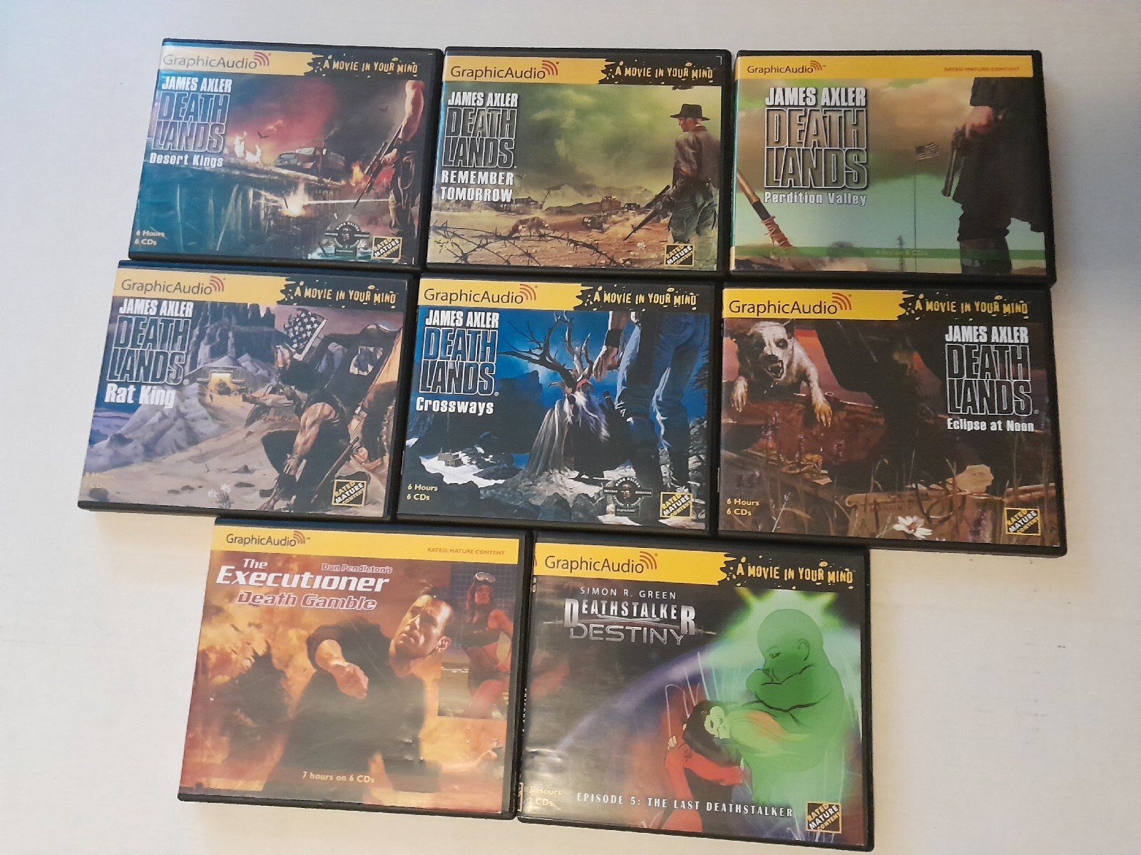 Graphic Audio Lot Of 8 Deathlands James Axler Deathstalker Green Executioner