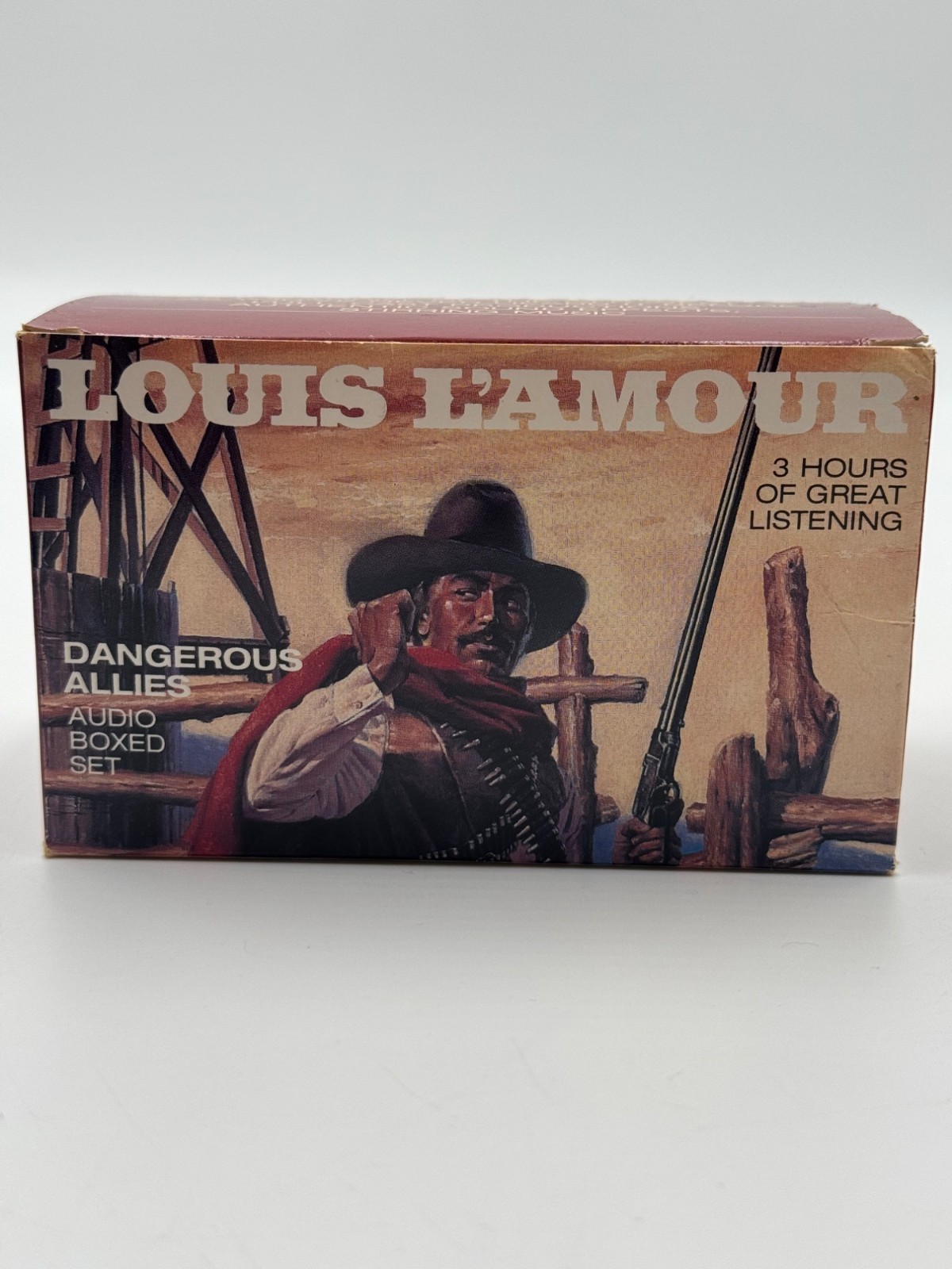 Louis L’Amour Dangerous Allies Audio Boxed Set 3 Cassettes 180 Minutes