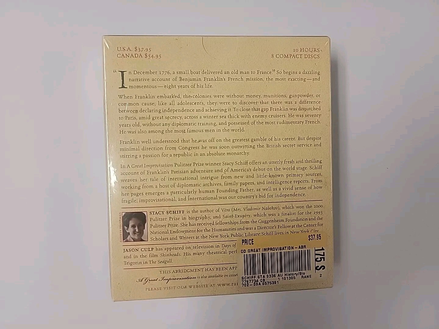 A Great Improvisation: Franklin, France, and the Birth of America Audio 8 CD New