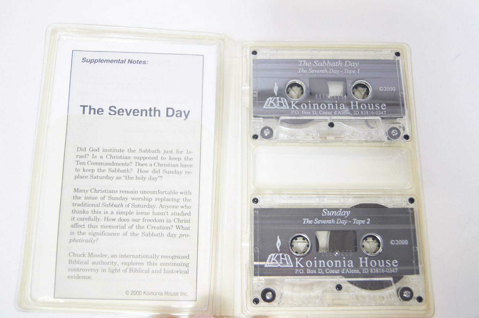 The 7th Day With Notes 2000 Koinonia Chuck Missler Cassette Tapes Audiobook
