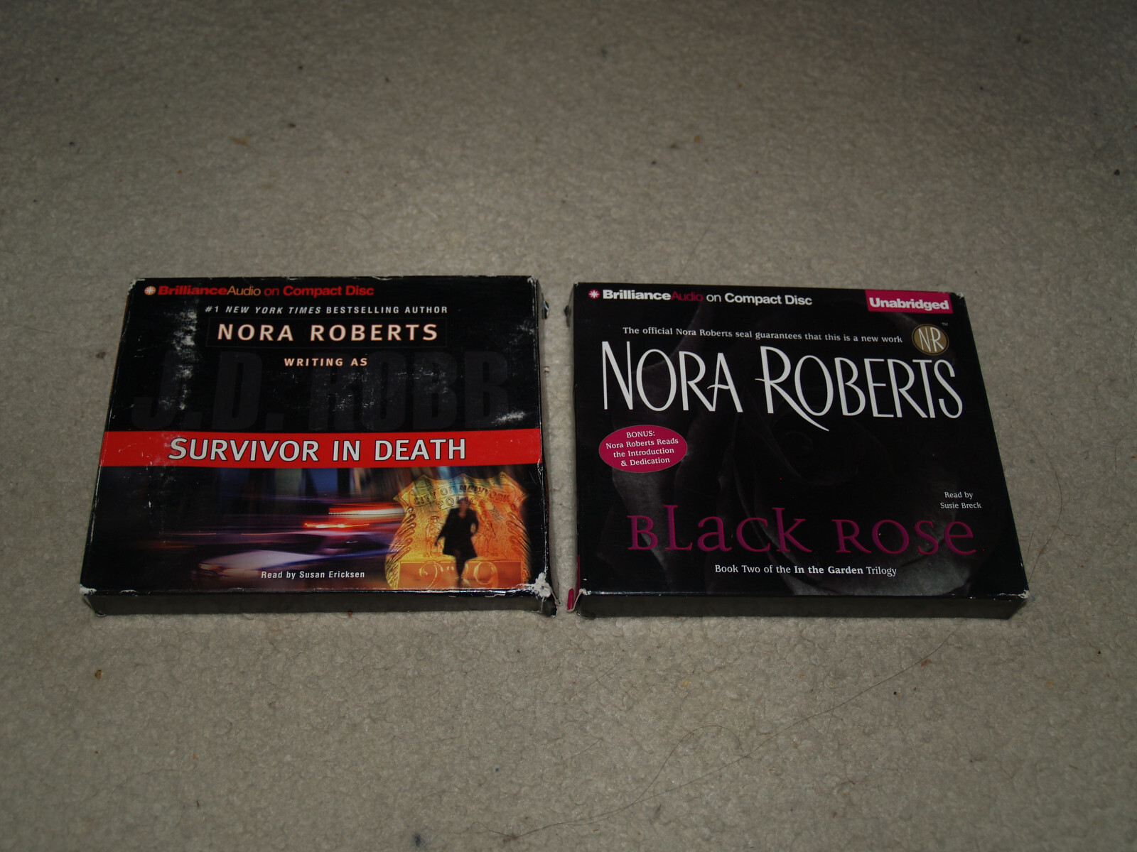 Black Rose & Survivor in Death by Nora Roberts (2004 2005, Compact Disc) CD